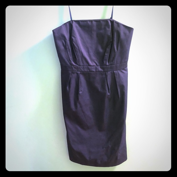 Navy Blue Strapless Dress - Picture 1 of 2